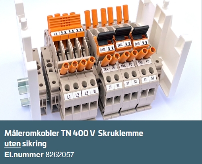 Måleromkobler 110V u/sikring